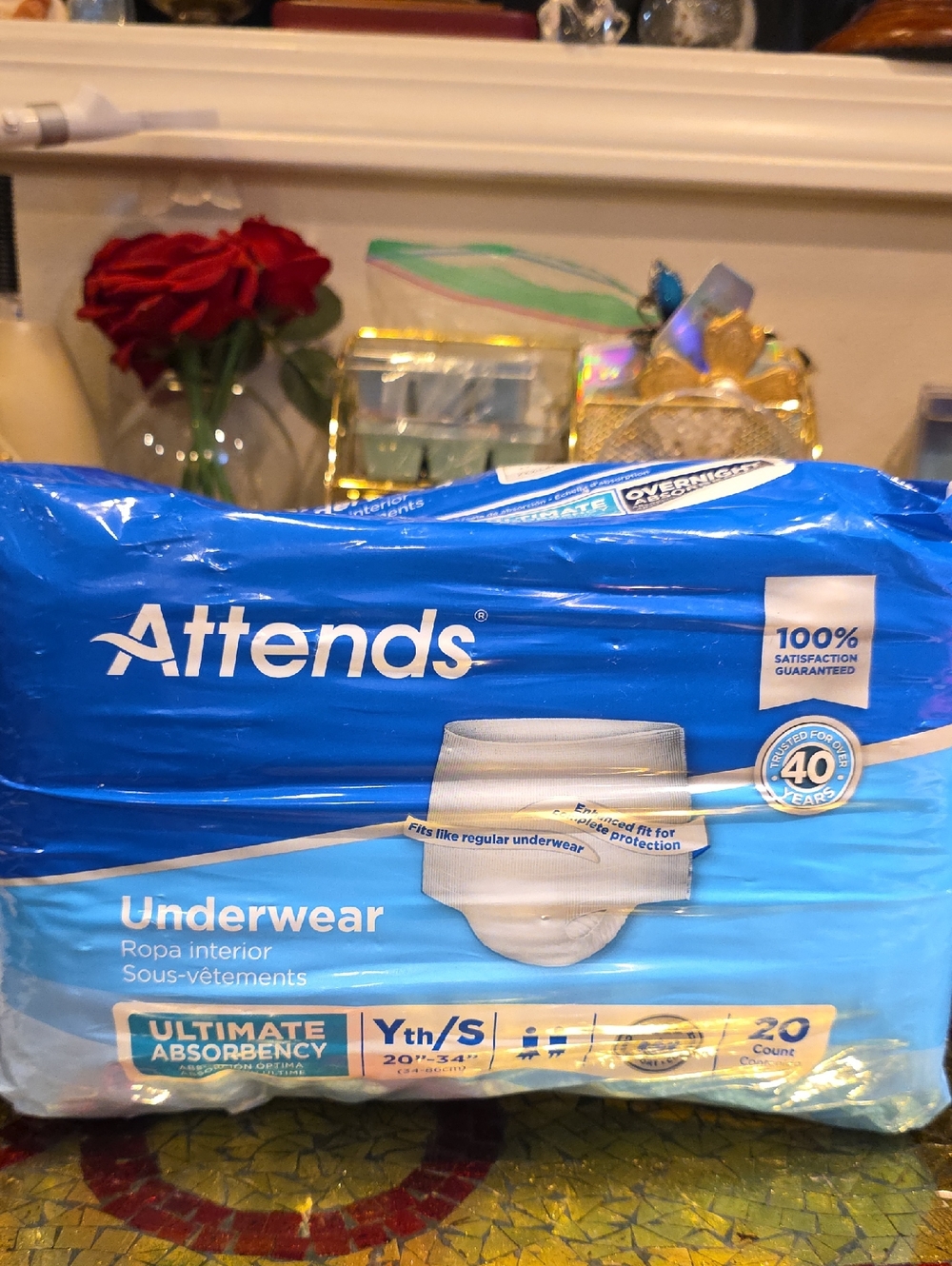Blue Adult Underwear - Ultimate Absorbency (Small, 20 Count)